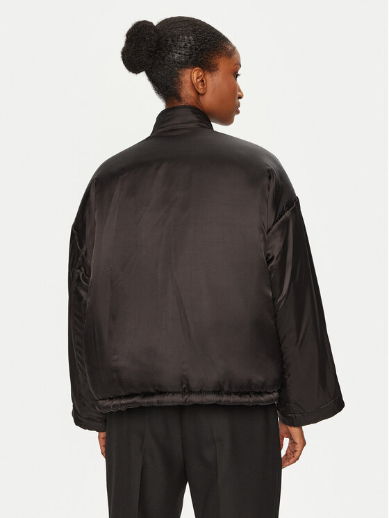 Serge Pariente Serge Pariente Lederjacke Kaki Schwarz Relaxed Fit