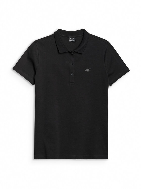4F 4F Polo NOS Czarny Slim Fit