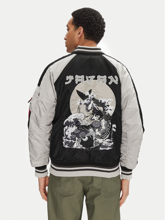 Alpha Industries Alpha Industries Яке бомбър Japan Warrior Souvenir 146101 Черен Regular Fit
