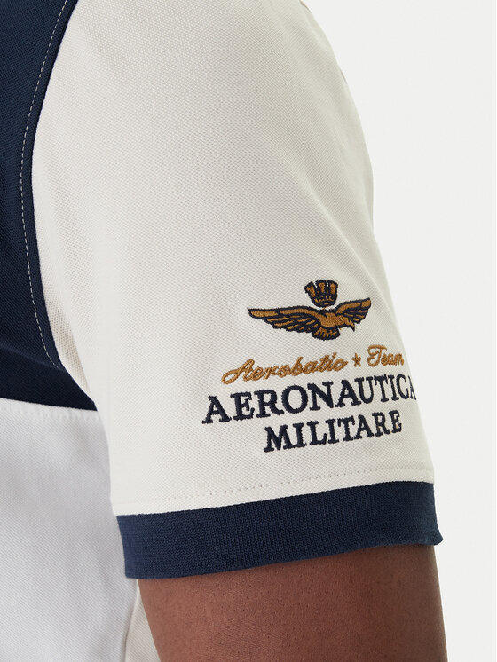 Aeronautica Militare Aeronautica Militare Polokošeľa 261PO1915UP00191 Biela Regular Fit
