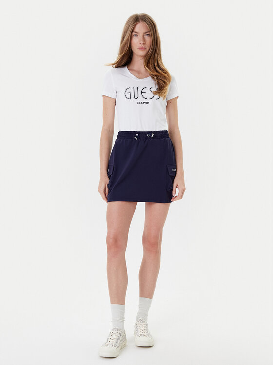 Guess Guess Miniszoknya V5YD04 KCX42 Sötétkék Regular Fit
