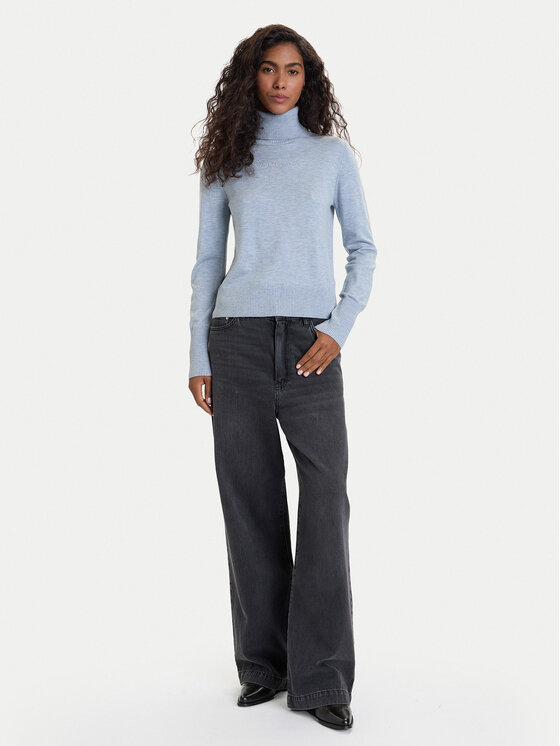 Guess Jeans Guess Jeans Rollkragenpullover W4BR15 Z3HO2 Himmelblau Regular Fit