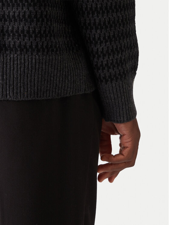 Calvin Klein Calvin Klein Sweter LV04LD306G Szary Regular Fit