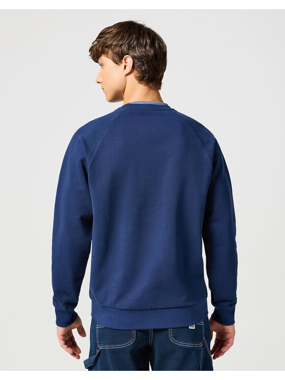 Wrangler Wrangler Bluza CASEY JONES SWEATSHIRT Niebieski Loose Fit