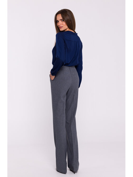 Stylove Stylove Bavlnené nohavice S371 Sivá Ladies Fit