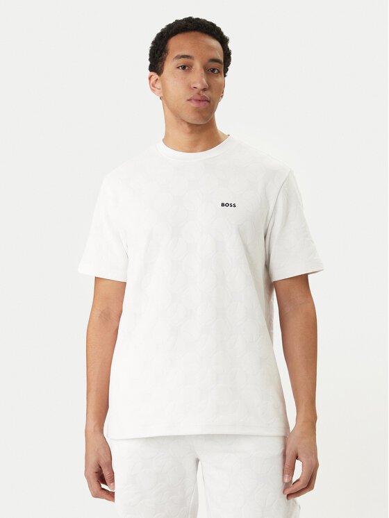 BOSS Tricou Member 50558867 Alb Relaxed Fit
