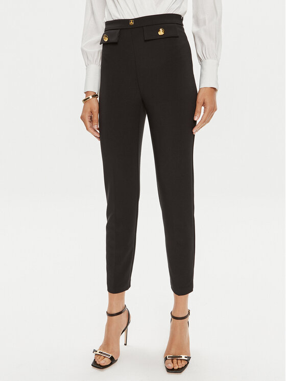 Elisabetta Franchi Elisabetta Franchi Pantaloni di tessuto PA-024-46E2-V320 Nero Regular Fit