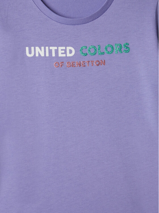 United Colors Of Benetton United Colors Of Benetton T-shirt 3I1XC10MZ Ljubičasta Regular Fit
