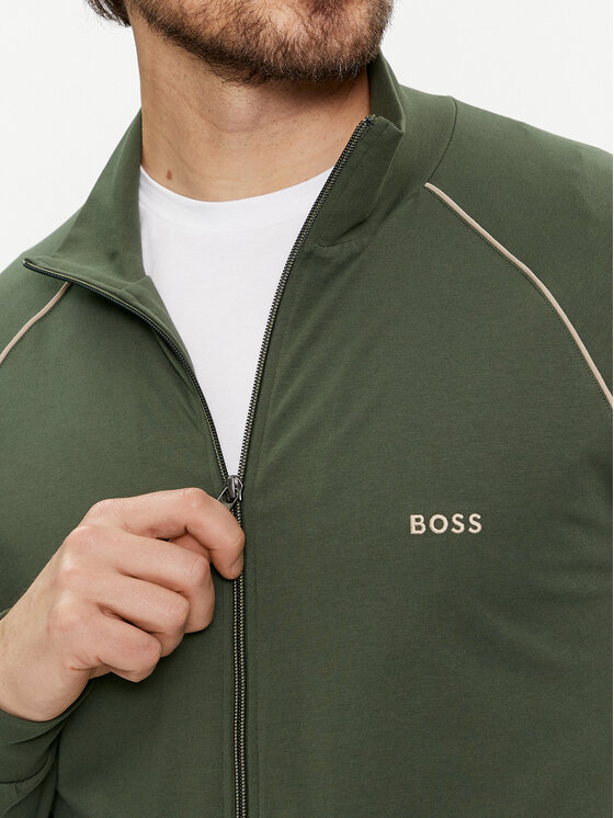 BOSS Boss Mikina Mix&Match 50515307 Zelená Regular Fit