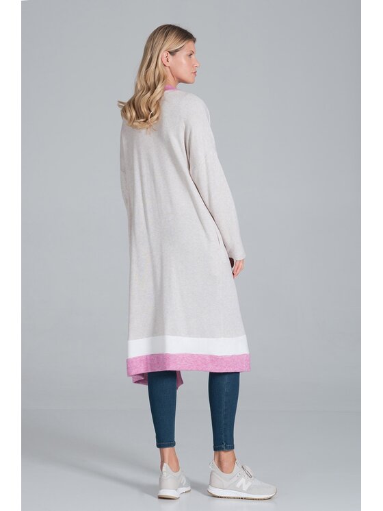 FIGL FIGL Sweter M845 Beżowy Oversize