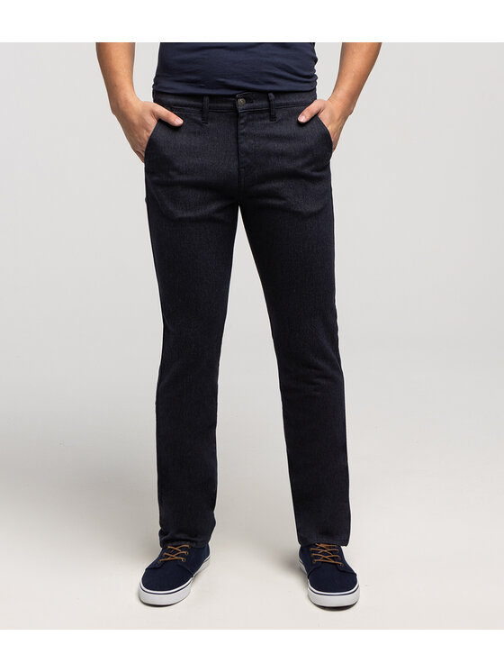 Lee Cooper Lee Cooper Chinosy LUKAS Granatowy Straight Fit
