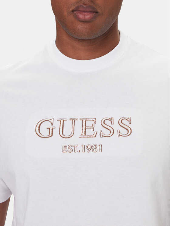 Guess Guess T-Shirt M5BI09 K8FQ4 Λευκό Regular Fit