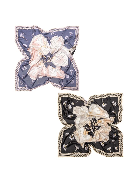 ALLORA BE UNIQUE ALLORA BE UNIQUE Foulard in seta dwustronna Ballerina Nero