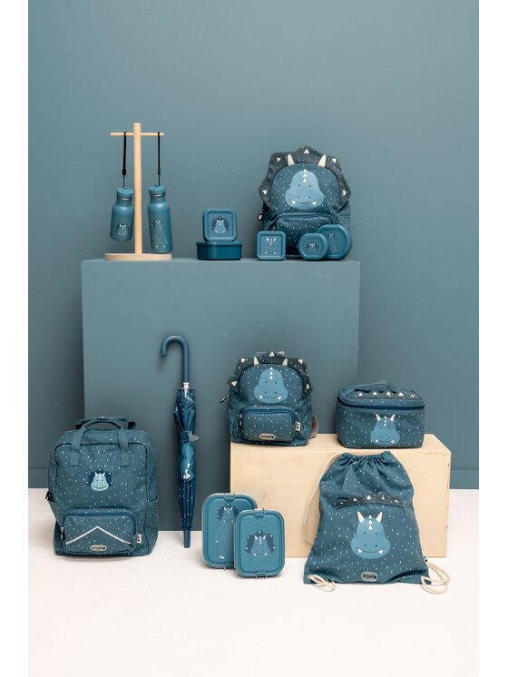 Trixie Baby Trixie Baby Lunchbox Mały stalowy lunch box - Triceratops Niebieski