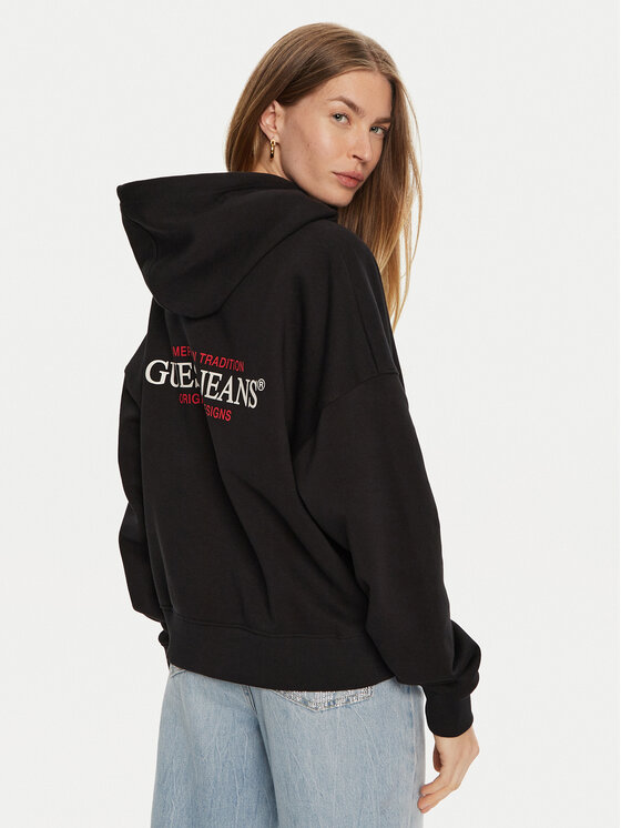 Guess Jeans Guess Jeans Džemperis W4BQ21 KC811 Juoda Regular Fit