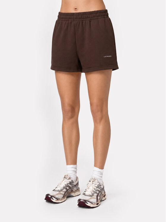 La Mania La Mania Szorty sportowe BOBBI Brązowy ciemny Basic Fit