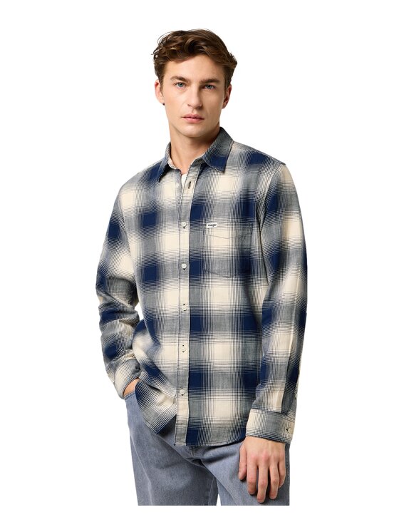 Wrangler Wrangler Koszula 112371651 Granatowy Regular Fit