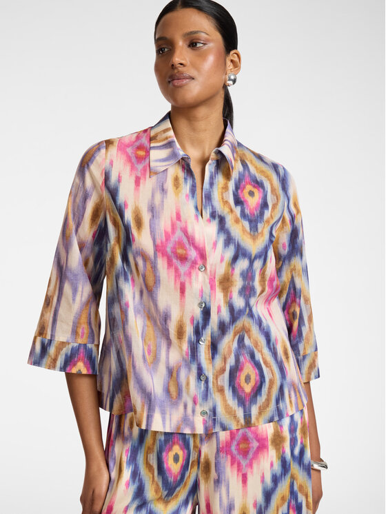 Elena Mirò Elena Mirò Camicia 5040P000367N001 Viola Boxy Fit
