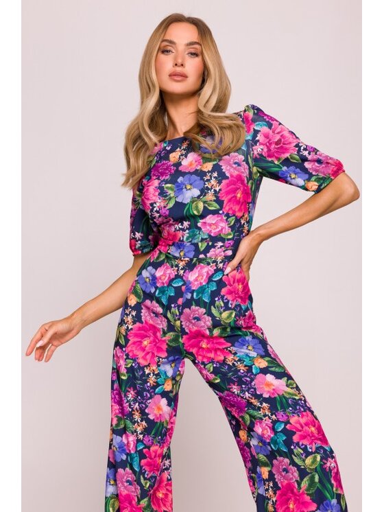 Made of Emotion Made of Emotion Kombinezon M857 Różowy Wide Leg