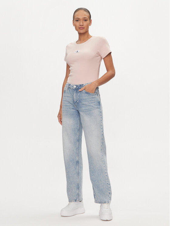 Calvin Klein Jeans Calvin Klein Jeans T-shirt J20J223358 Ružičasta Slim Fit