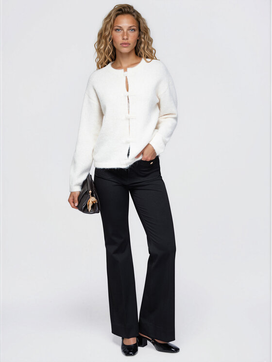 Ombre Ombre Svetr OW-SW-E0061 Světle béžová Relaxed Fit