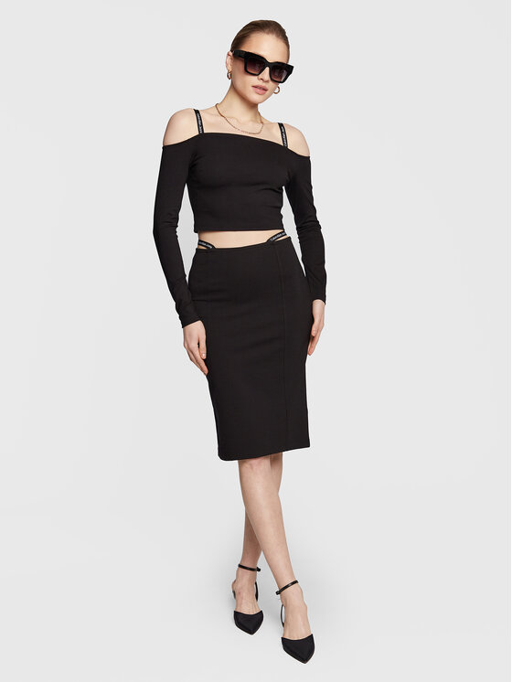 Calvin Klein Jeans Calvin Klein Jeans Пола тип молив J20J220465 Черен Slim Fit