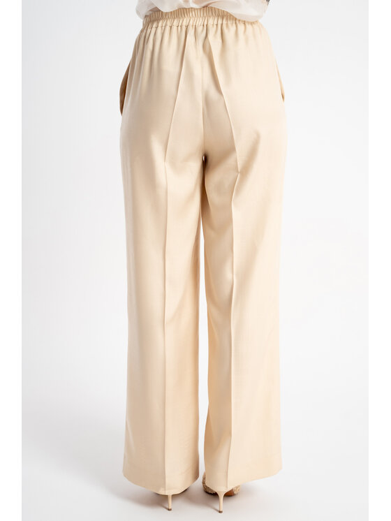 CLICK CLICK Spodnie materiałowe 30-343 Beżowy Loose Fit