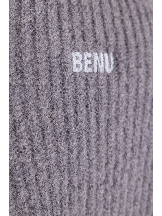 BENU BENU Sveter Z WEŁNY ALPAKI AW25 Sivá Oversize