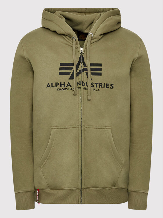 Alpha Industries Alpha Industries Mikina Basic 178325 Zelená Regular Fit