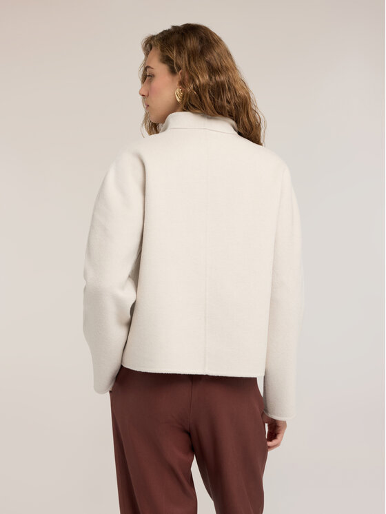 Motivi Motivi Cappotto invernale R020W000190N002 Bianco Boxy Fit