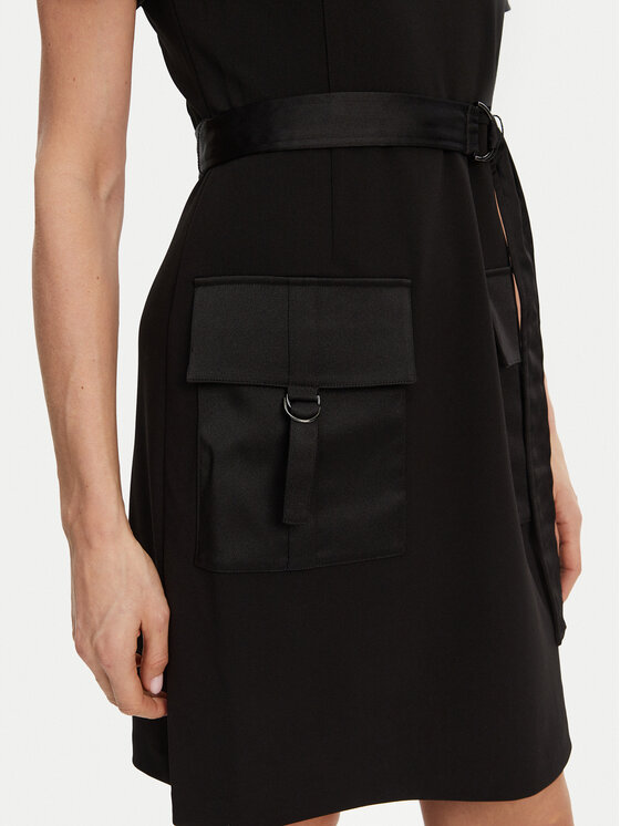 DKNY DKNY Igapäevane kleit DD4J1E45 Must Slim Fit