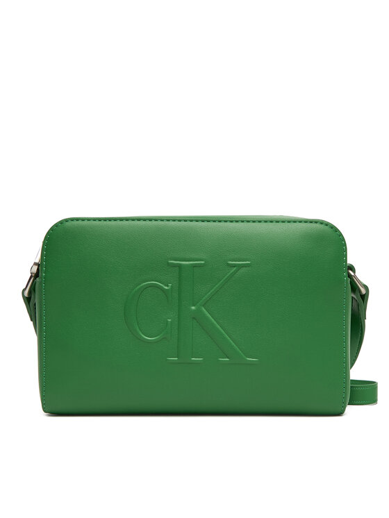 Geantă Calvin Klein Jeans Sculpted Ew Camera Bag LV04K3036G Verde
