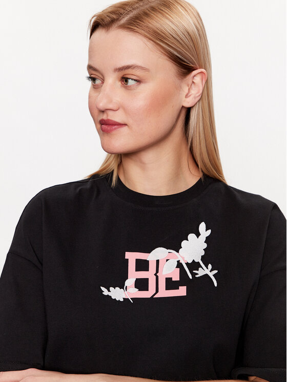 United Colors Of Benetton United Colors Of Benetton Тишърт 3BL0D103W Черен Regular Fit