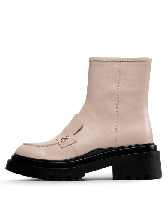 Simple Simple Botine SL-26-02-000038 Écru