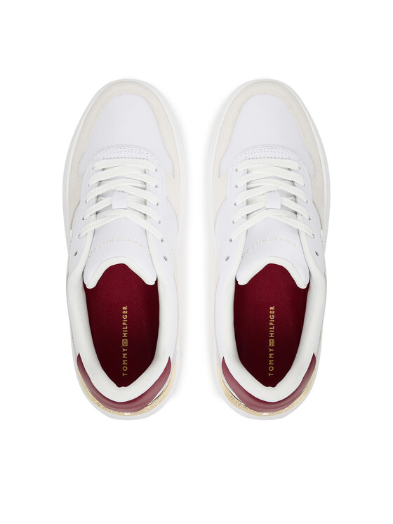 Tommy Hilfiger Tommy Hilfiger Sneakersy Fashion Court Mix FW0FW08632 Biały