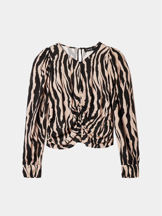Desigual Desigual Särkpluus 23WWBW35 Pruun Regular Fit