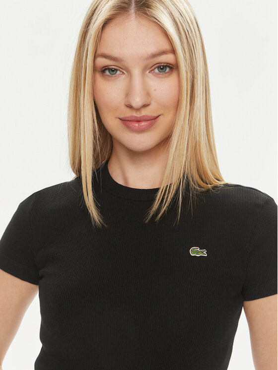 Lacoste Lacoste Футболка TF5538 Чорний Regular Fit