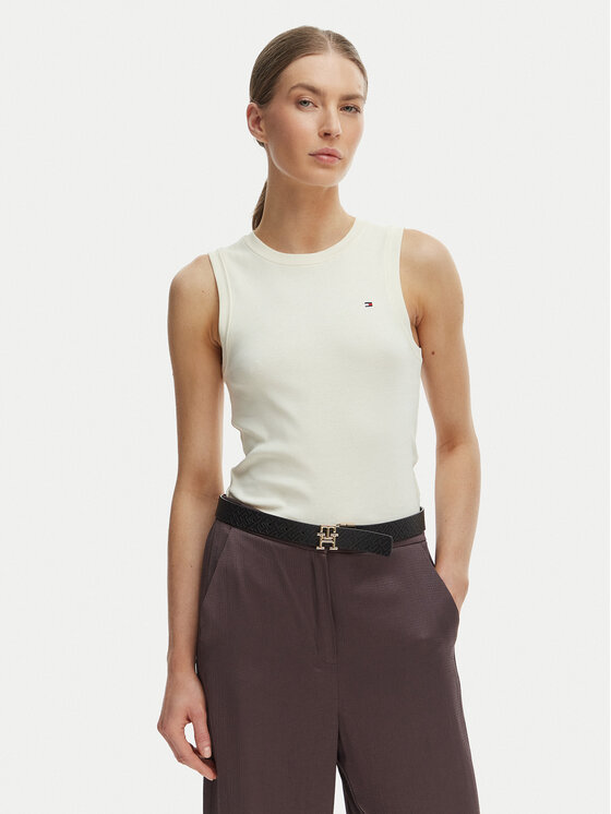 Tommy Hilfiger Felső WW0WW47806 Bézs Slim Fit