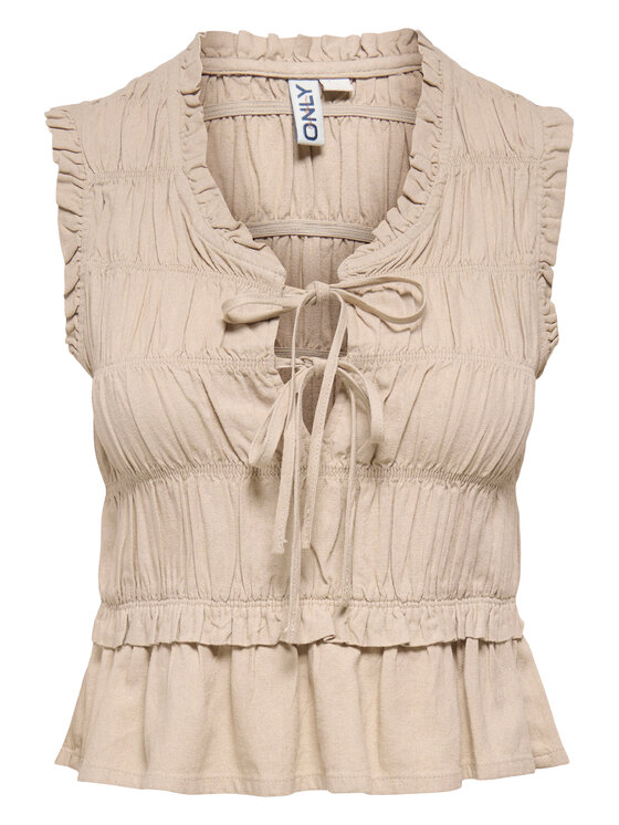 ONLY ONLY Blusa Goa 15363693 Beige Regular Fit
