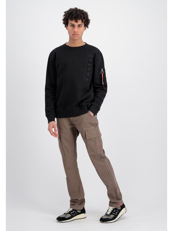 Alpha Industries Alpha Industries Bluza Embroidery Sweatshirt Czarny Regular Fit