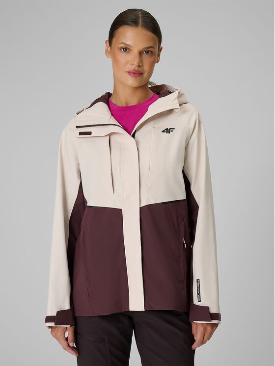 4F 4F Kurtka outdoor 4FRAW26TTJAF1367-12S Biały Regular Fit