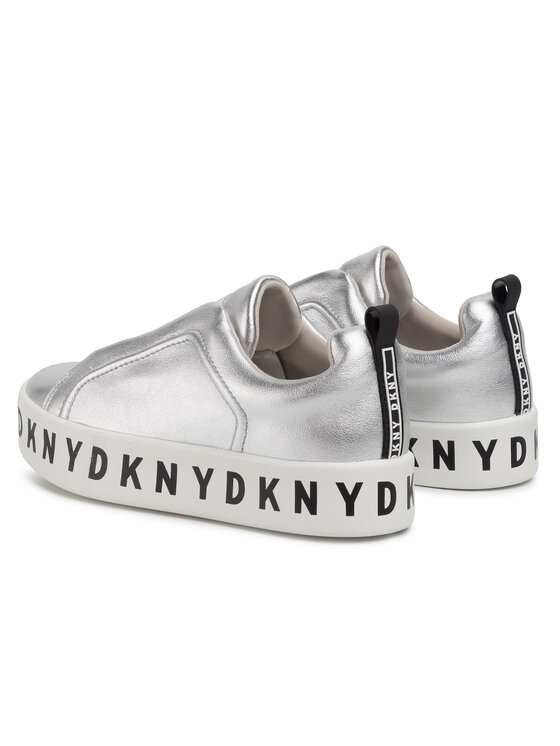 DKNY DKNY Sneakersy Bashi-Slip On Plat K4903621 Strieborná