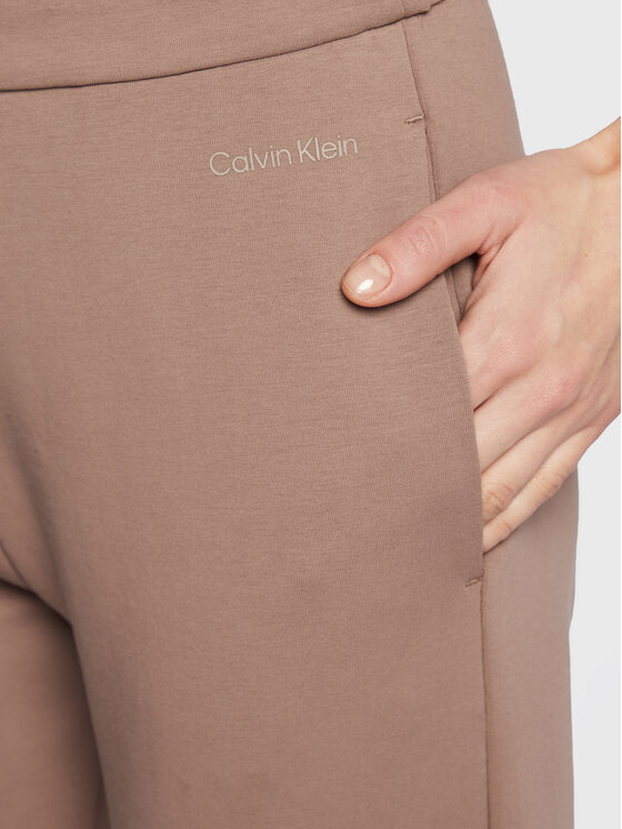 Calvin Klein Calvin Klein Spodnie dresowe Minimal Logo K20K204964 Brązowy Regular Fit
