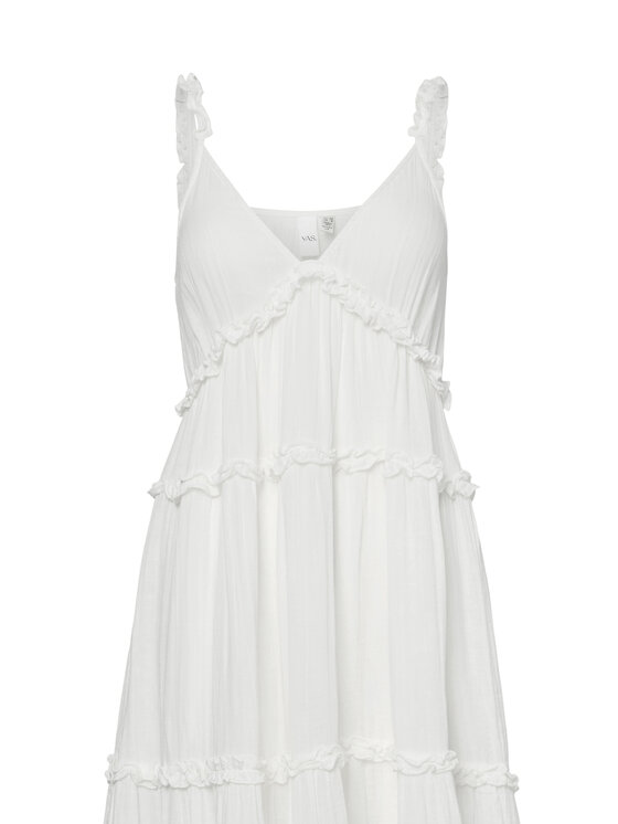 YAS YAS Letné šaty Anina 26038014 Biela Regular Fit