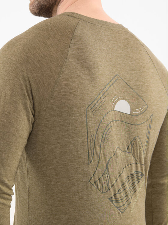 Viking Viking Longsleeve Andali Man Zielony ciemny Regular Fit