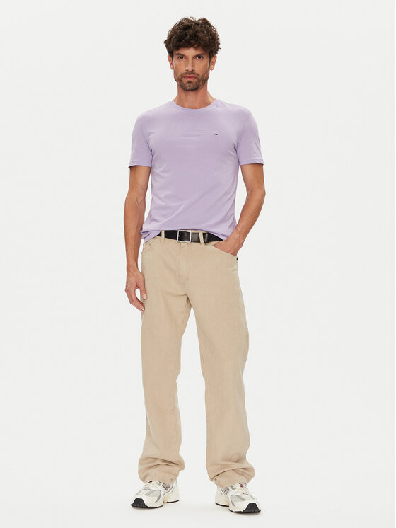 Tommy Jeans Tommy Jeans Тишърт Jaspe DM0DM20363 Виолетов Slim Fit