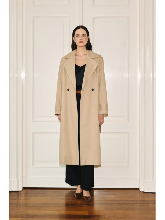 Entelier Entelier Trencz miejski Beżowy Modern Relaxed Fit