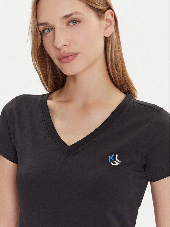 Karl Lagerfeld Jeans Karl Lagerfeld Jeans T-Shirt A2W17097 Μαύρο Regular Fit