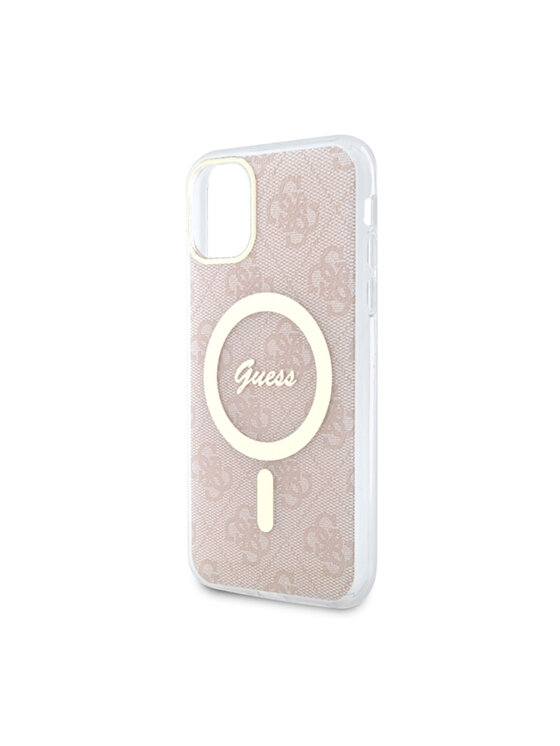Guess Guess Etui na telefon Hardcase 4G MagSafe Różowe złocenie