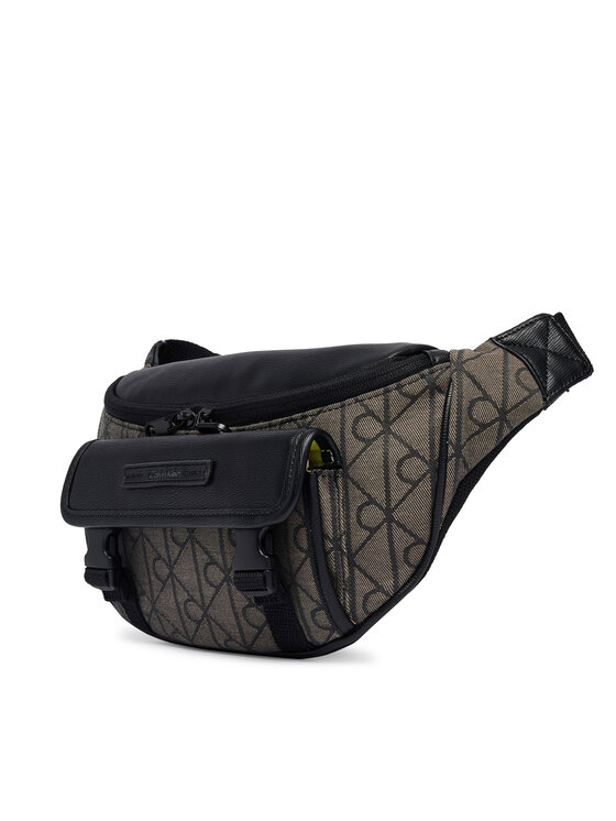 Calvin Klein Calvin Klein Torbica za okrog pasu﻿ Mixed Emblem Aop LV04D3382G Bež